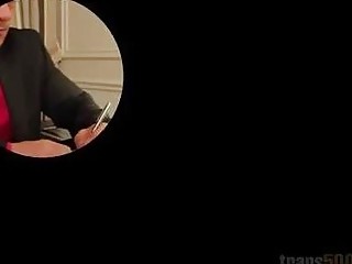 Agreeable bold man lets that blonde ride him for money