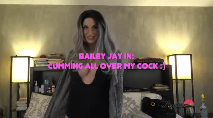 Bailey Jay Feet Cum Porn - Lingerie clad Bailey Jay jacks off and shows off feet - aShemale.one